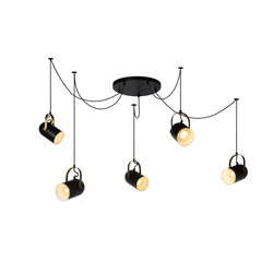 LUCIDE SWAPP - Hanglamp - 5xE27 - Schwarz
