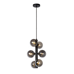 LUCIDE TYCHO - Pendelleuchte - Ø 25,5 cm - 6xG9 - Schwarz