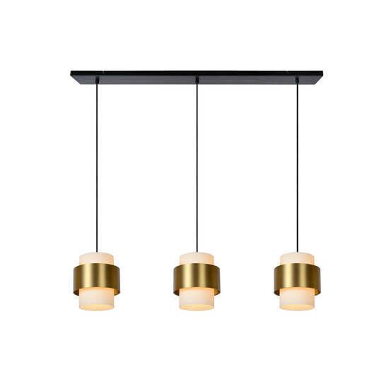 LUCIDE LUCIDE FIRMIN - Hanglamp - Elegante Mat Gouden/Messing Afwerking