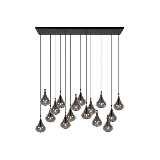 LUCIDE LUCIDE TEARS - Dimbare LED Hanglamp in Zwart