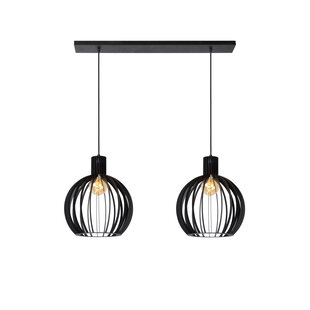 LUCIDE MIKAELA - Pendant Light - 2xE27 - Black