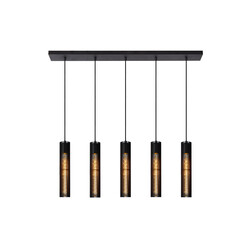 LUCIDE LIONEL - Lámpara colgante - 5xE27 - Negro