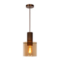 LUCIDE LUCIDE TOLEDO - Suspension - Ø 20 cm - 1xE27 - Ambre - Créez une atmosphère chaleureuse chez vous
