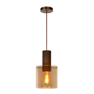 LUCIDE TOLEDO - Pendant Lamp - Ø 20 cm - 1xE27 - Amber