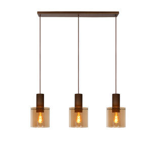 LUCIDE TOLEDO - Pendant Lamp - Ø 20 cm - 3xE27 - Amber