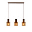 LUCIDE LUCIDE TOLEDO - Suspension - Ø 20 cm - 3xE27 - Ambre - Créez une atmosphère chaleureuse dans votre intérieur