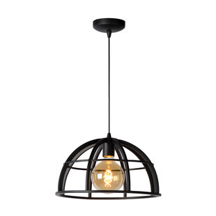 LUCIDE DIKRA - Lámpara Colgante - Ø 40 cm - 1xE27 - Negra