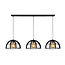 LUCIDE LUCIDE DIKRA - Hanglamp - Ø 40 cm - 3xE27 - Zwart - Perfect voor sfeervolle binnenverlichting