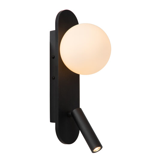 LUCIDE LUCIDE KELLY - Lampe de chevet - LED - 1x3,5W 3000K - Noir - Créez une atmosphère chaleureuse dans votre chambre
