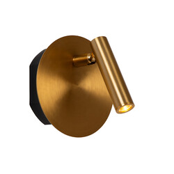 LUCIDE JOLIJN - Rechargeable Bed Lamp - Battery - Ø 10.2 cm - LED - 1x2W 3000K - With Magnetic Mounting System - Matte Gold / Brass