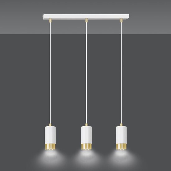 Emibig Emibig FUMIKO 3 WH/GOLD - Moderne hanglamp met stijlvol ontwerp