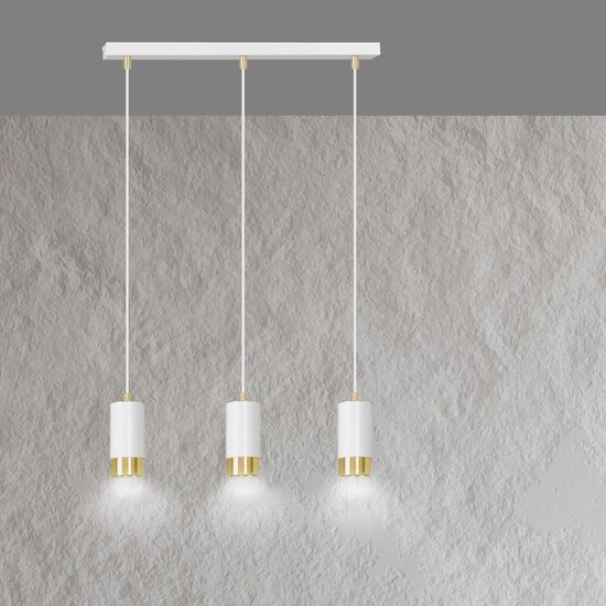 Emibig Emibig FUMIKO 3 WH/GOLD - Moderne hanglamp met stijlvol ontwerp