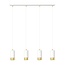 Emibig Emibig FUMIKO 4 WH/GOLD - Modern pendant lamp for a stylish look