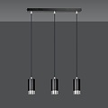 Emibig Emibig FUMIKO 3 Pendant Lamp - Modern design in black and chrome