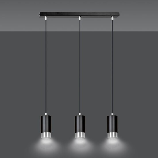 Emibig Emibig FUMIKO 3 Suspension - Design moderne en noir et chrome