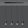 Emibig Emibig FUMIKO 4 Pendelleuchte - Modernes Design in Schwarz und Chrom