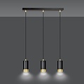 Emibig Emibig FUMIKO 3 Lámpara Colgante - Diseño Moderno en Negro y Oro