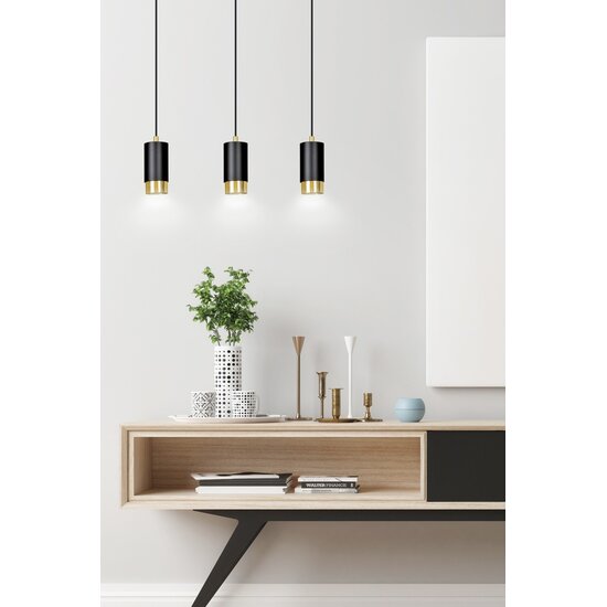 Emibig Emibig FUMIKO 3 Hanglamp Zwart/Goud - Modern design voor elke ruimte