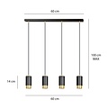 Emibig Emibig FUMIKO 4 BL/GOLD - Lampe suspendue moderne pour tous les espaces