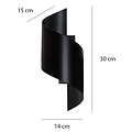 Emibig Emibig SPINER BLACK - Modern wandlamp voor sfeervolle verlichting
