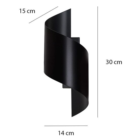 Emibig Emibig SPINER BLACK - Moderne Wandlampe für stilvolle Beleuchtung