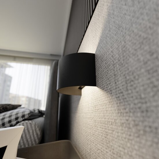 Emibig Emibig FOLD BLACK - Moderne Wandlampe aus pulverbeschichtetem Stahl