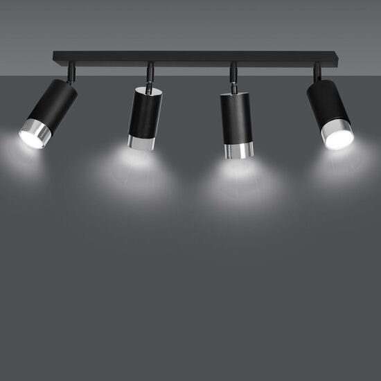Emibig Emibig HIRO 4 ceiling lamp - Modern design in black and chrome