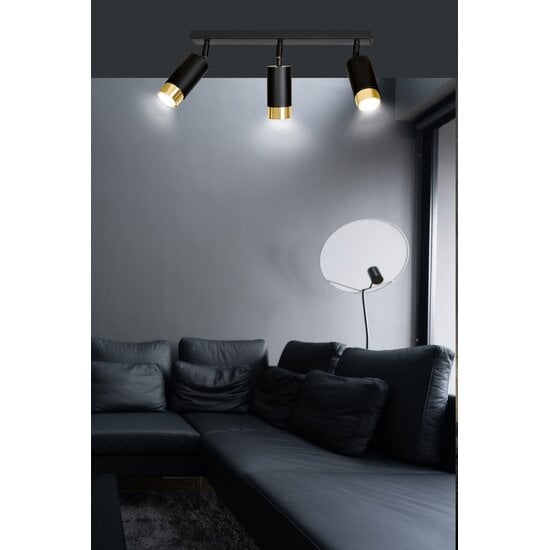 Emibig Emibig HIRO 3 BL/GOLD - Moderne plafondlamp met stijlvol ontwerp