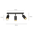 Emibig Emibig HIRO 3 BL/GOLD - Moderne Deckenlampe für stilvolle Beleuchtung