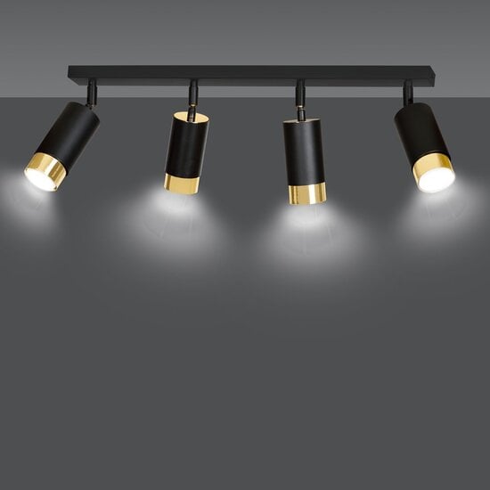 Emibig Emibig HIRO 4 BL/GOLD - Moderne plafondlamp met stijlvol ontwerp