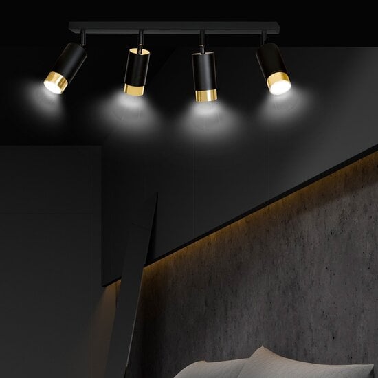 Emibig Emibig HIRO 4 BL/GOLD - Moderne plafondlamp met stijlvol ontwerp