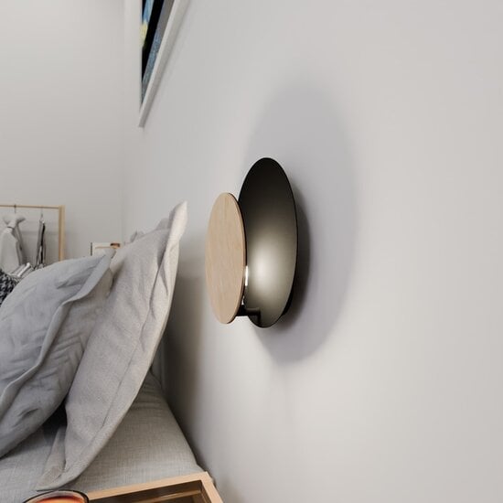 Emibig Emibig CIRCLE 1A BLACK - Scandinavische wandlamp van staal