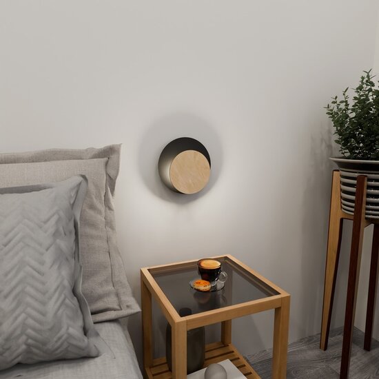Emibig Emibig CIRCLE 1A BLACK - Lámpara de pared elegante para cualquier espacio
