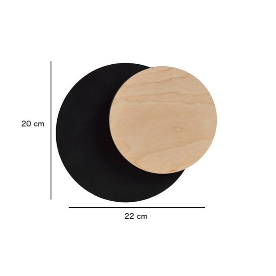 Emibig Emibig CIRCLE 1A BLACK - Scandinavische wandlamp van staal