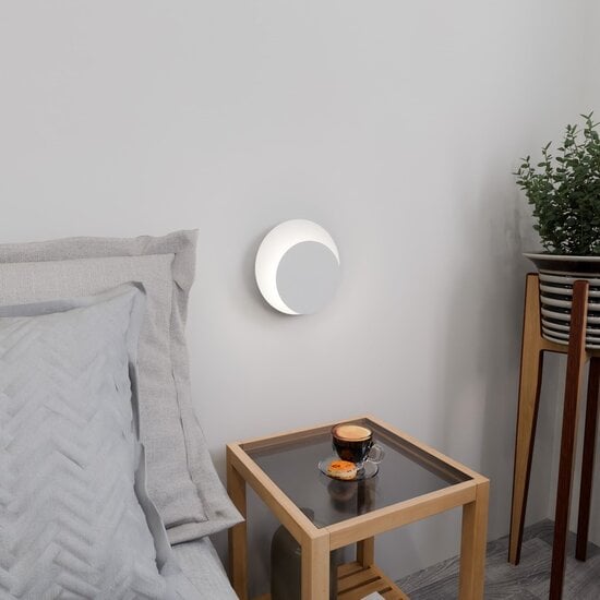 Emibig Emibig CIRCLE 1C WHITE - Scandinavische wandlamp van poedercoated staal