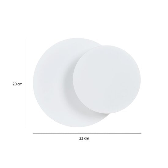 Emibig Emibig CIRCLE 1C WHITE - Scandinavian wall lamp made of powder-coated steel