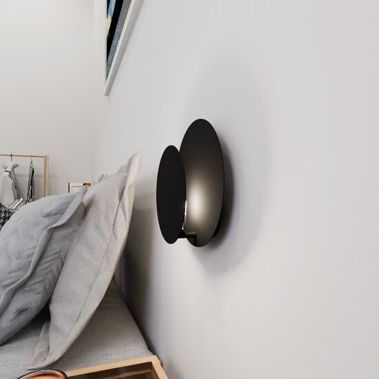 Emibig Emibig CIRCLE 1C BLACK - Scandinavian wall lamp made of powder-coated steel