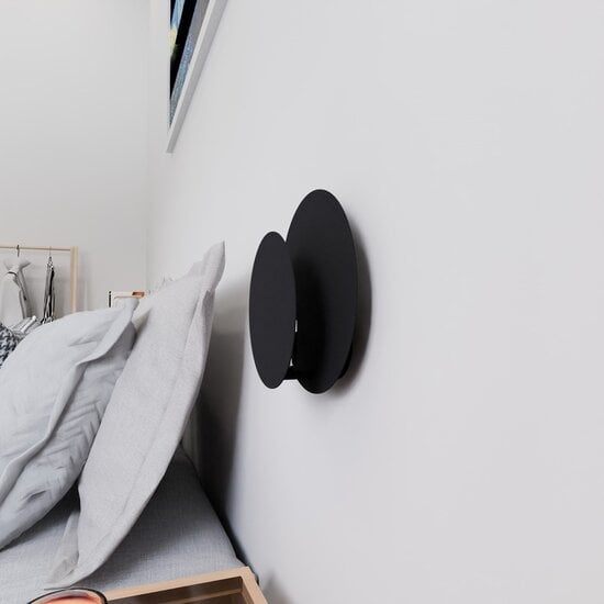 Emibig Emibig CIRCLE 1C BLACK - Scandinavian wall lamp made of powder-coated steel