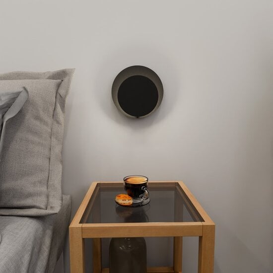 Emibig Emibig CIRCLE 1C BLACK - Scandinavian wall lamp made of powder-coated steel