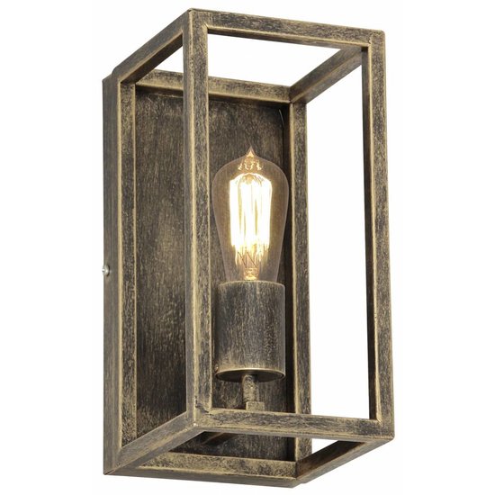 Wandlamp zwart of roest landelijk E27 300mm hoog