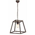 Suspension Fantasia Kago noire ou rouille, douille E27, 300mm de haut, acier, style rustique, ampoule non incluse