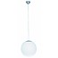 Lámpara colgante vidrio blanco/acero cepillado 400mm diámetro 1200mm H