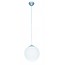 Lámpara colgante vidrio blanco/acero cepillado 250 mm diámetro 1200 mm H