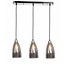Fantasia Cabo pendant light, smoked glass, conical, 3x E14 (bulbs not included), 120cm high, chrome