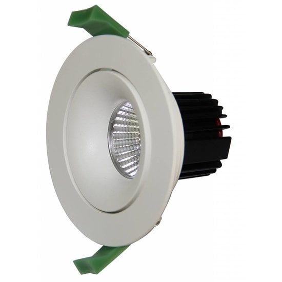 Fantasia Tetiz recessed spotlight, black aluminium, 105 mm diameter, for GU10 or separate LED module