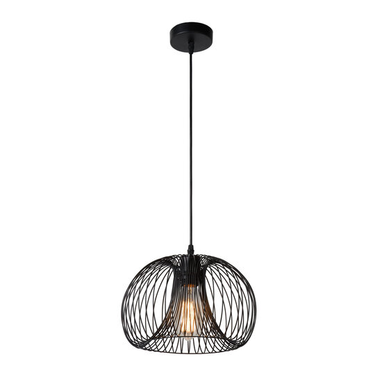 LUCIDE LUCIDE VINTI - Stijlvolle Hanglamp Ø 30 cm in Zwart