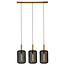 LUCIDE LUCIDE CORINA - Lámpara Colgante - 3xE27 - Negra - Ideal para crear un ambiente acogedor en interiores