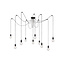 LUCIDE LUCIDE FIX - Lámpara Colgante - 10xE27 - Negra - Ideal para crear un ambiente acogedor en interiores