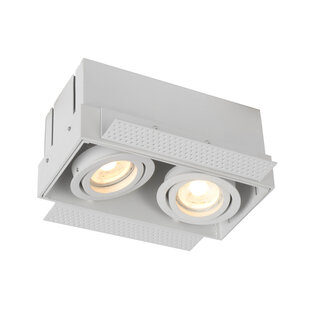LUCIDE TRIMLESS - Recessed Spot - 2xGU10 - White
