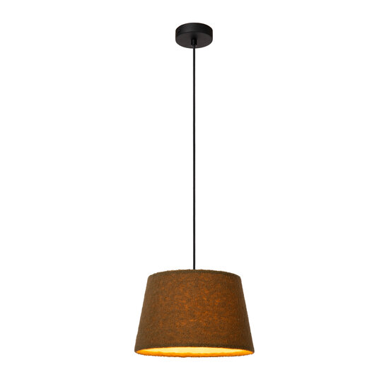 LUCIDE LUCIDE WOOLLY - Lámpara Colgante - Ø 28 cm - 1xE27 - Verde - Crea un ambiente acogedor en tu interior